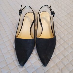 Franco Sarto leather and suede slingback sz8